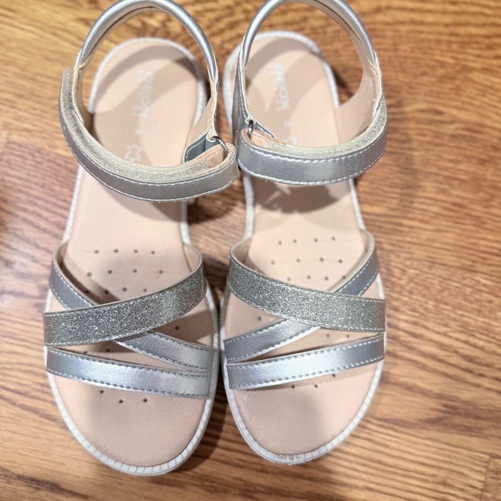 Geox Girl J S. Karly Sandal Silver size 1 - Picture 3 of 8